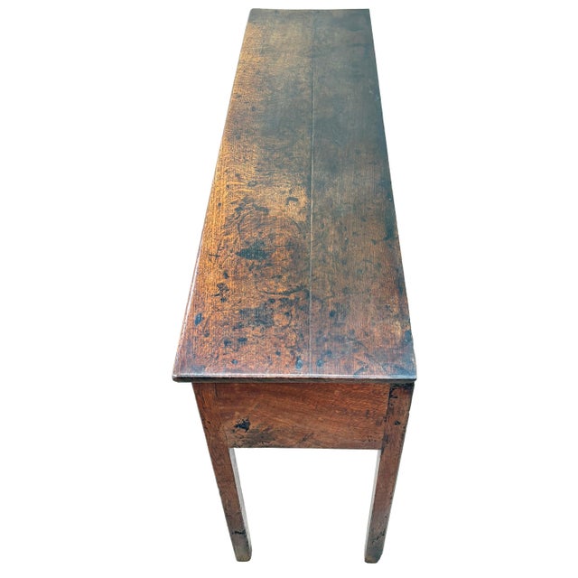 Small Antique English Oak Dresser Base, 1750 For Sale - Image 4 of 11