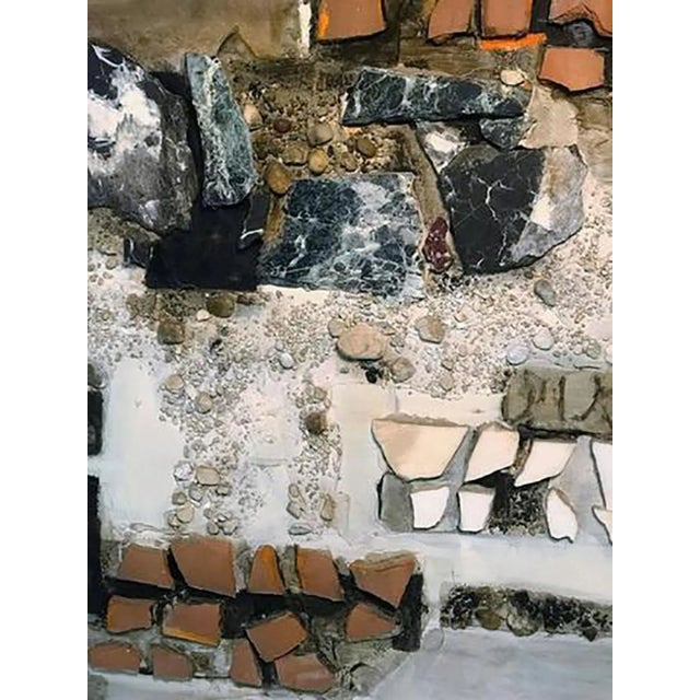 1970s 1970s Richard Lee Modern Stone, Wood, Terra Cotta Painted Wall Sculpture For Sale - Image 5 of 9