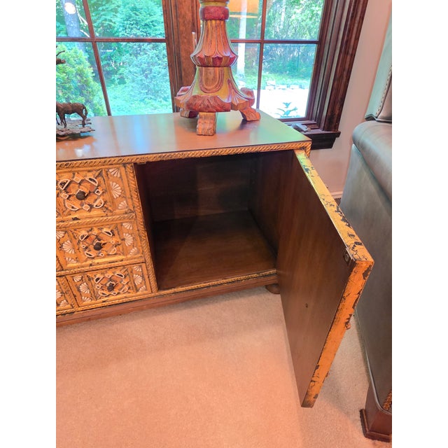 John Widdicomb Mediterranean Treasure Chest Low Credenza, 1960s For Sale - Image 9 of 16