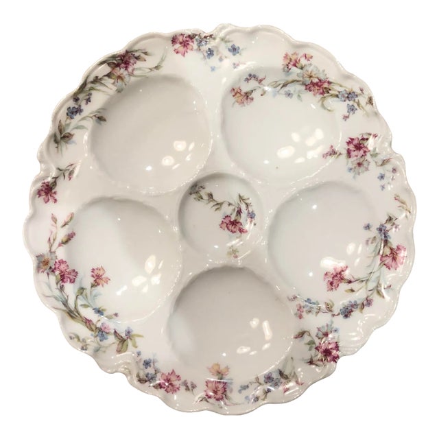 Late 20th Century Haviland Limoges Porcelain Oyster Plate For Sale