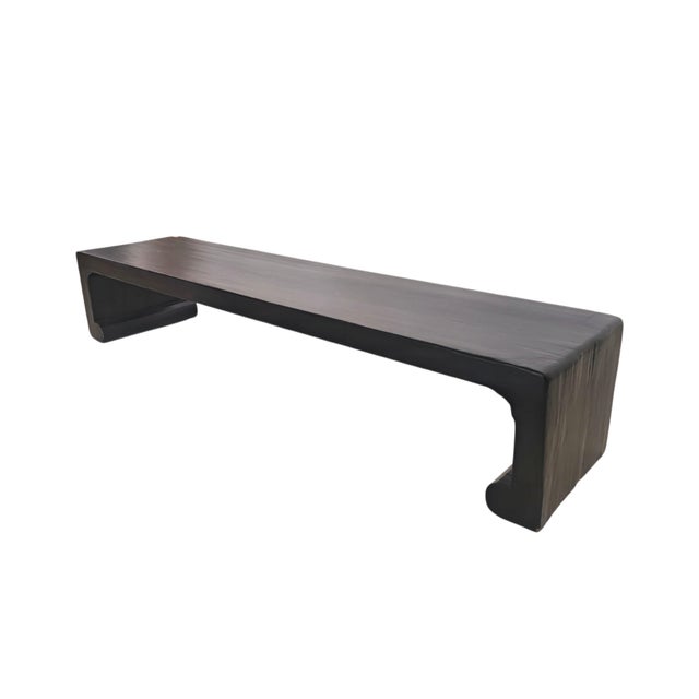 Contemporary 61" Long Low-Profile Sculptural Bench For Sale - Image 3 of 6