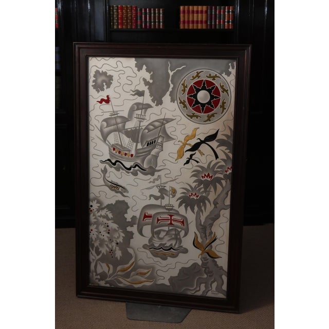 Glass Mirror by Pierre Dumas, 1930s For Sale - Image 7 of 9