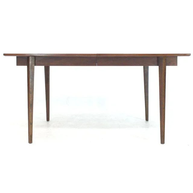 Brown 1970s Mid-Century Modern Walnut Wide Rectangle Dining Table For Sale - Image 8 of 12
