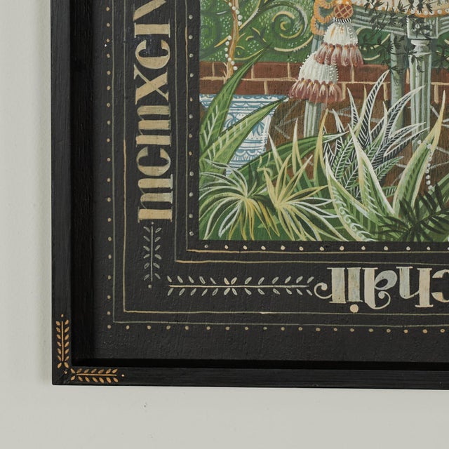 Pair of Vintage Whimsical Paintings of Dogs in Decorative Frames by Stephanie Hoppen For Sale - Image 9 of 18