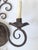 Black Vintage Wrought Iron Wall Sconces-a Pair For Sale - Image 8 of 12