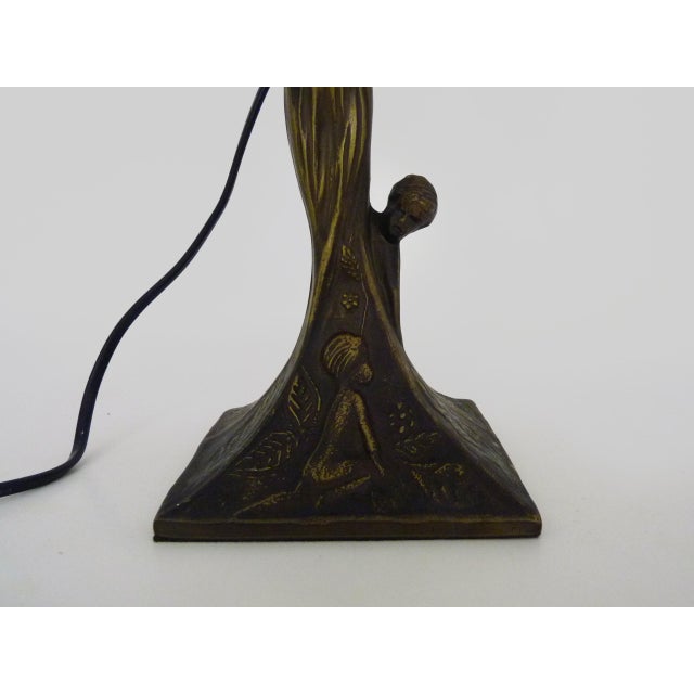 1980s Art Nouveau Style Table Lamp with Beads, 1980s For Sale - Image 5 of 10