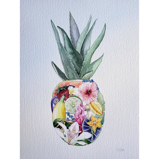 Original Signed Sarah Voyer “Pineapple” Print For Sale - Image 4 of 14