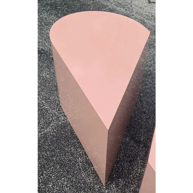 Mid-Century Modern 1980s Blush Pink Teardrop Laminate Table For Sale - Image 3 of 7