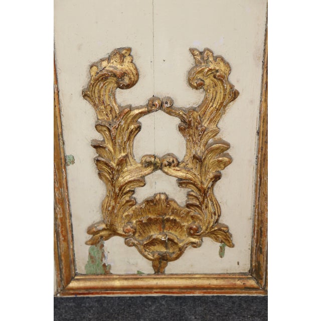 Large French Louis XV Style Parcel Gilt Trumeau Mirror Impressive Design For Sale - Image 9 of 10