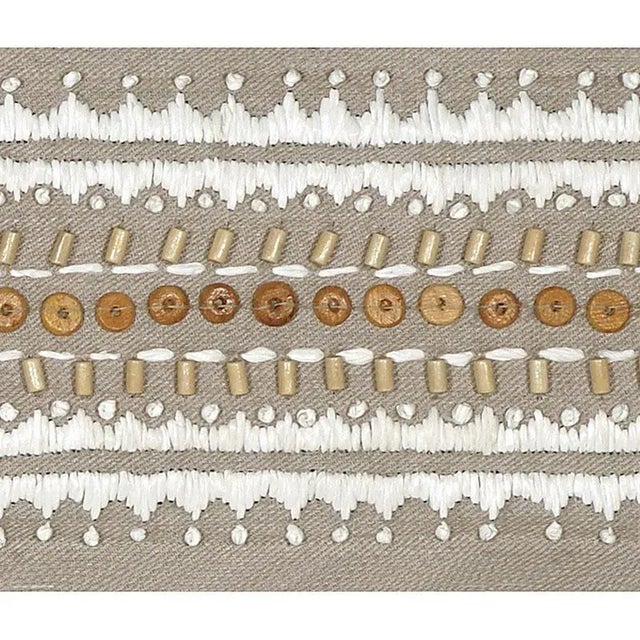 Sample - Schumacher X Mary Mcdonald Tonga Tape in Sea Oyster For Sale
