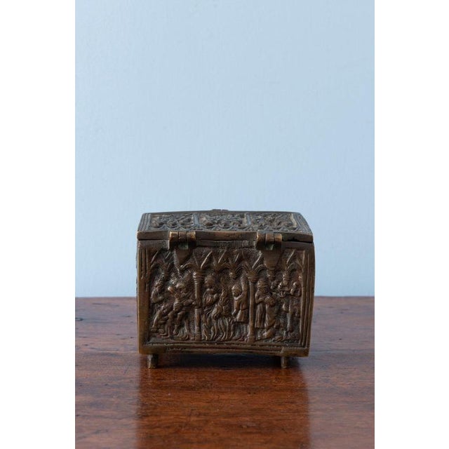 Gothic Revival Bronze Casket Box, 1880 For Sale - Image 4 of 12