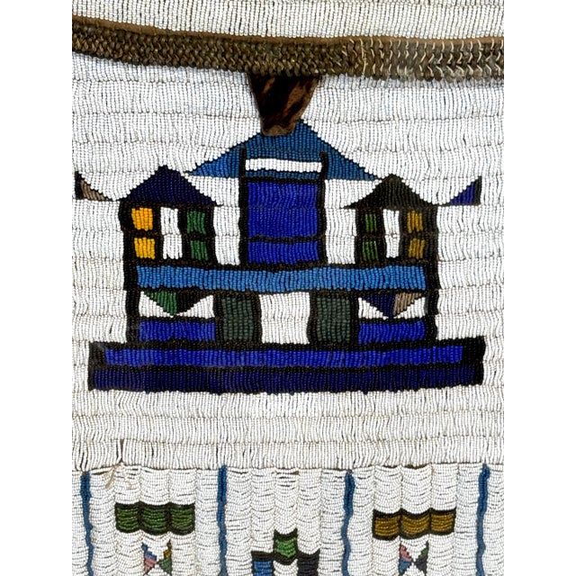 Framed Mid-20th C. Lakota (Sioux) Beaded Saddle Bag Panel, Museum Mounted For Sale - Image 18 of 18