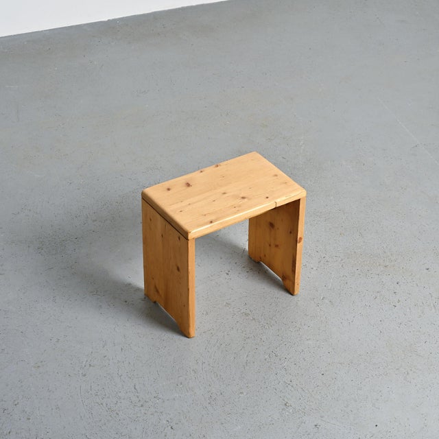 Pine Stool from Les Arcs, 1970s For Sale - Image 8 of 10