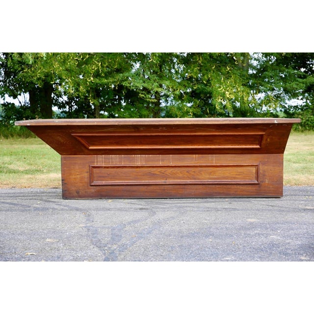 Farmhouse Antique 9-Foot Industrial Store Counter / Kitchen Island Bar For Sale - Image 3 of 5