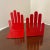 Vintage Spectrum Red Metal Hand Bookends- a Pair For Sale - Image 4 of 7