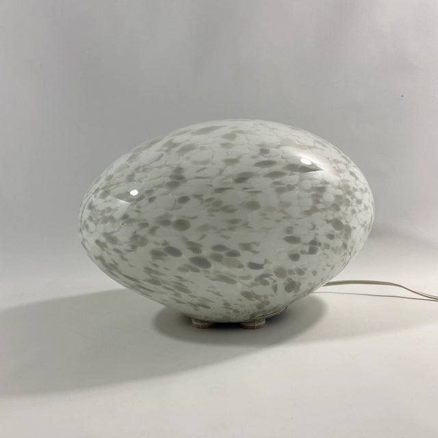 Murano Art Glass Egg Table Lamp For Sale - Image 11 of 13