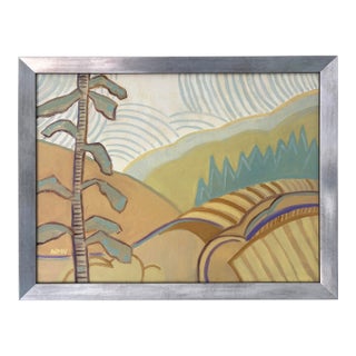 "Rolling Hills” Framed Oil on Linen by Nancy M. Vignola For Sale