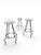 Steel and Wool Barstools, Set of 3 For Sale - Image 6 of 6
