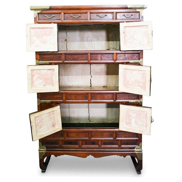 Asian Tall 19th Century Korean Tansu Cabinet For Sale - Image 3 of 4