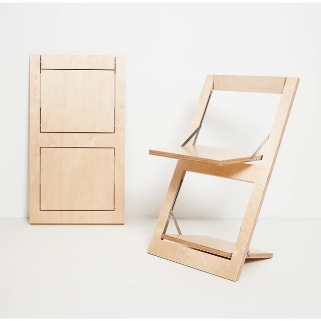Fläpps Folding Chair – Clear Birch from Ambivalenz For Sale - Image 4 of 4