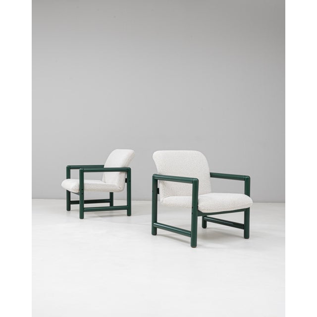 20th Century Czech Lounge Chairs With Green Tubular Frames - A Pair For Sale - Image 18 of 18