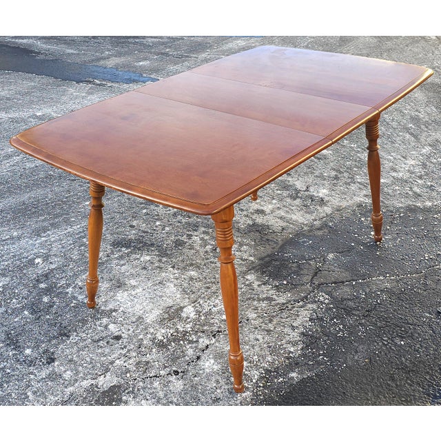 Rockport American Classical Heirloom Maple Extension Breakfast Table For Sale - Image 9 of 12