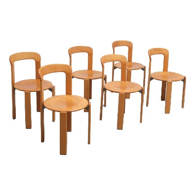Rey Chairs by Bruno Rey for Kusch & Co, 1980s, Set of 6 For Sale