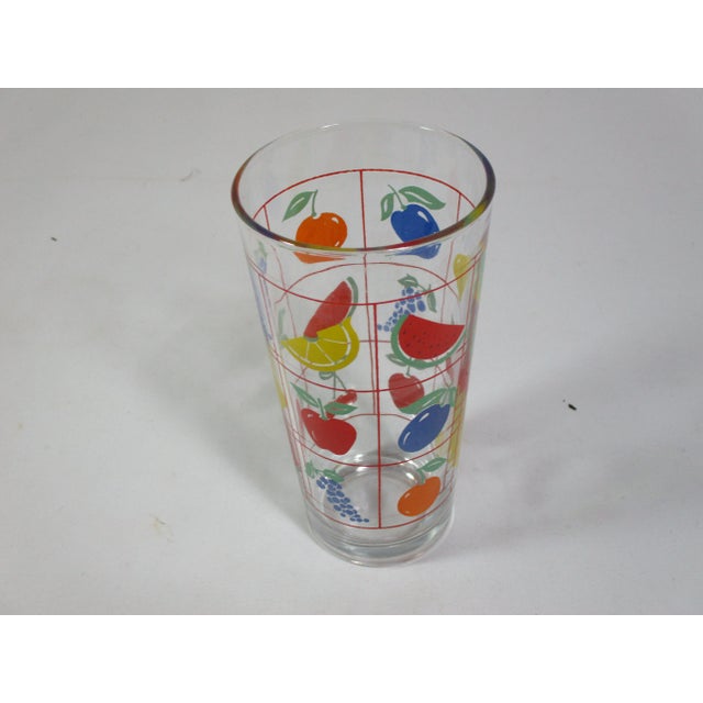 1960s 1960s Set of 7 Vintage Fruit Drinking Glasses For Sale - Image 5 of 10
