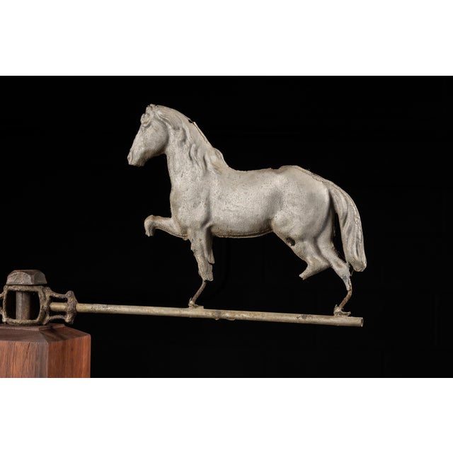 Antique Zinc Horse Weathervane Topper For Sale - Image 4 of 7