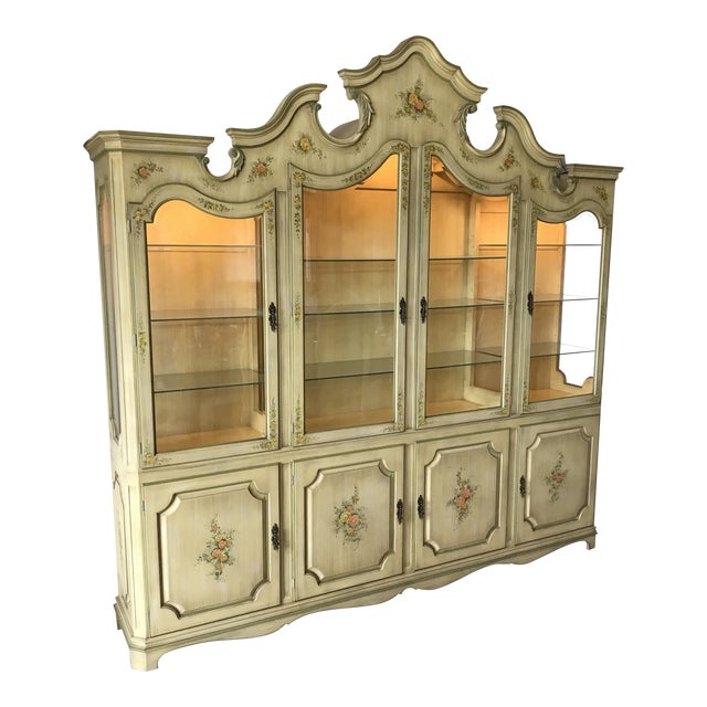 Karges Palatial Hollywood Regency Breakfront China Curio Armoire Display Cabinet Dorothy Draper Style Chairish