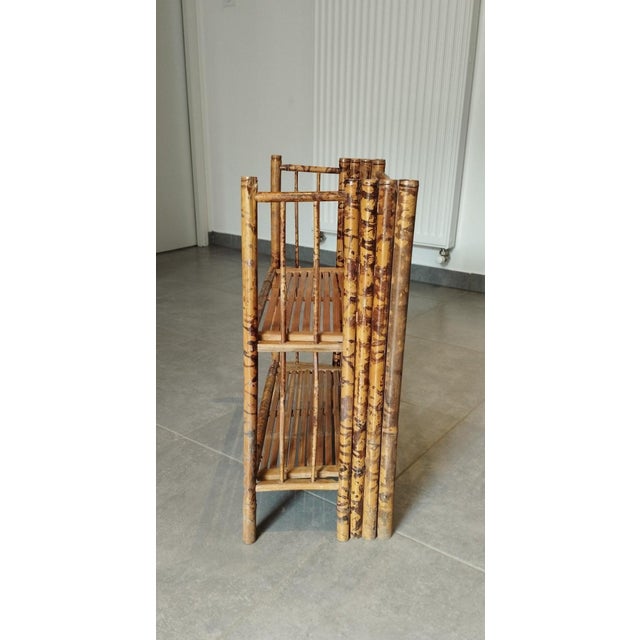 Folding Shelf in Bamboo and Wicker, 1800s For Sale - Image 9 of 18