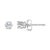 Contemporary 14K White Gold 1/2 Cttw Lab-Grown Diamond 6 Prong Hidden Halo Stud Earrings (F-G Color, VS1-VS2 Clarity) For Sale - Image 3 of 5