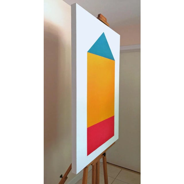 This piece depicts our psychic composition in varied primary colors: a red on the bottom represents the subconscious; a...