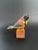 Folk Art Wood Oriole Bird on Stand For Sale - Image 4 of 11