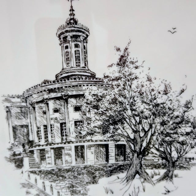 Lenox Framed Lenox “The Old Philadelphia Exchange, 1834” Plate – Delaware Fund Series For Sale - Image 4 of 12