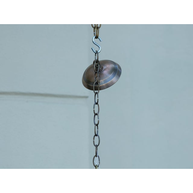 Mid-Century Modern Mid 20th Century Spanish Gilt Metal Crown Chandelier with Elongated Leaves, US Wired For Sale - Image 3 of 12