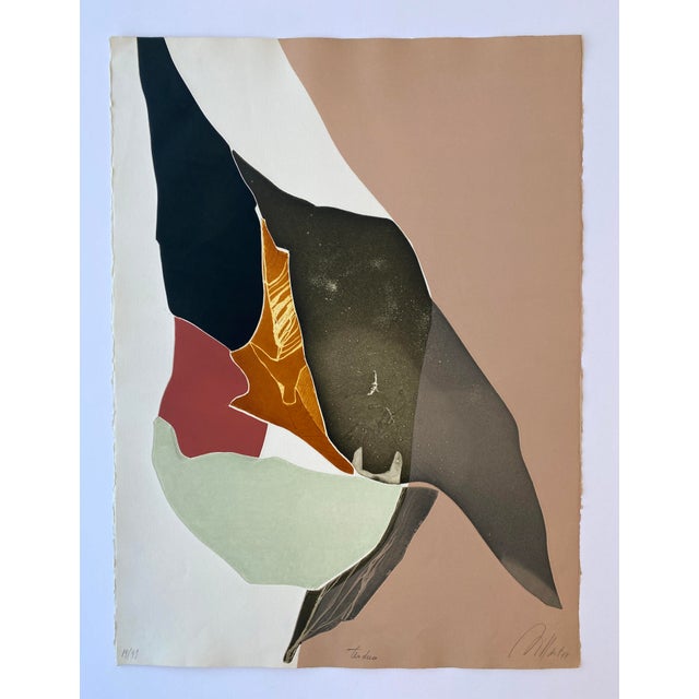 Late 20th Century 20th Century Abstract Etching by French Printmaker Gilou Brillant For Sale - Image 5 of 5