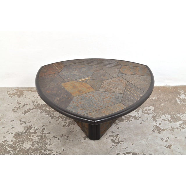 Brutalist Slate Coffee Table by Paul Kingma, 1980s For Sale - Image 12 of 16