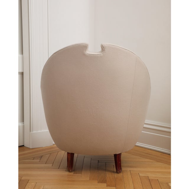 1950s Italian Federico Munari Upholstered Curved Lounge Chair For Sale - Image 10 of 10