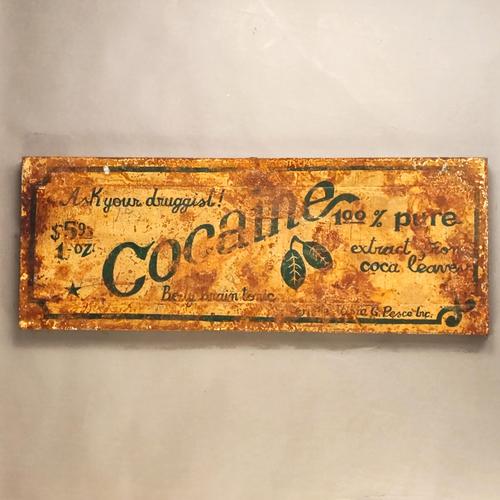 2000 - 2009 Provocative Cocaine Sign from Villa G. Pesce For Sale - Image 5 of 5