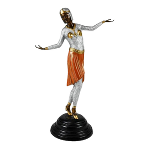 Art Deco Style Bronze Dancing Lady Sculpture