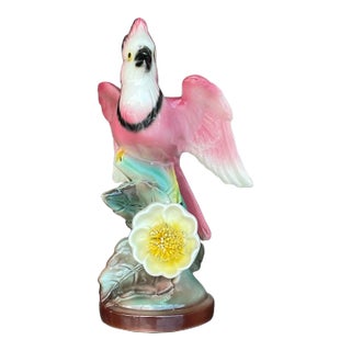 Vintage Regency Glazed Ceramic Bird For Sale