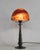 Art Deco 1920s French Art Deco Daum Table Lamp - Burned Orange Mottled Glass & Wrought Iron For Sale - Image 3 of 11