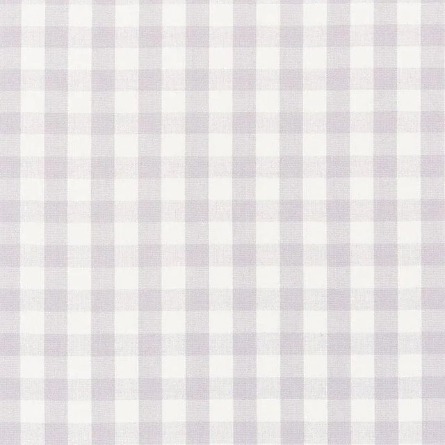 Contemporary Schumacher Elton Cotton Check Fabric in Lilac For Sale - Image 3 of 3