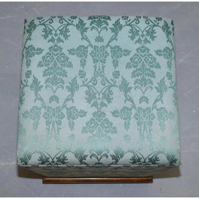 Silk Victorian Style Footstool For Sale - Image 3 of 15