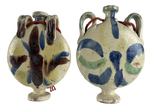 Ceramic Wayfarers Water Bottles, 1800s, Set of 2
