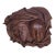 Late 20th Century Italian Sculpted Leather Mask Wall Hanging For Sale