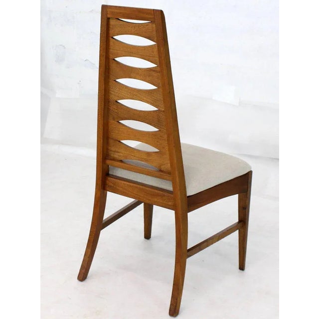 Mid-Century Modern Tall Tapered Shape Back Dining Chairs - Set of 6 For Sale - Image 10 of 14