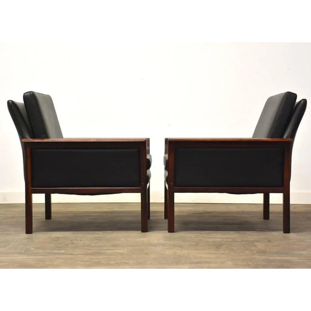 Modern Modern Rosewood Lounge Chairs by Knut Sæter For Sale - Image 3 of 12