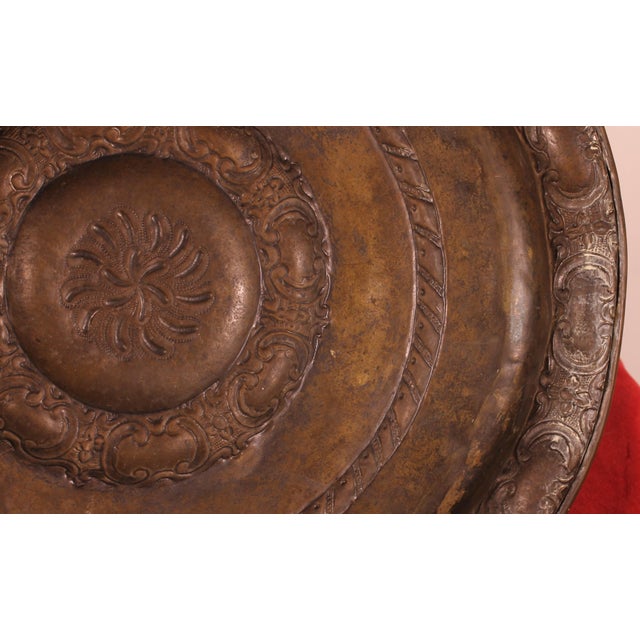 Metal 18th Century Brass Offering Dish, France For Sale - Image 7 of 8